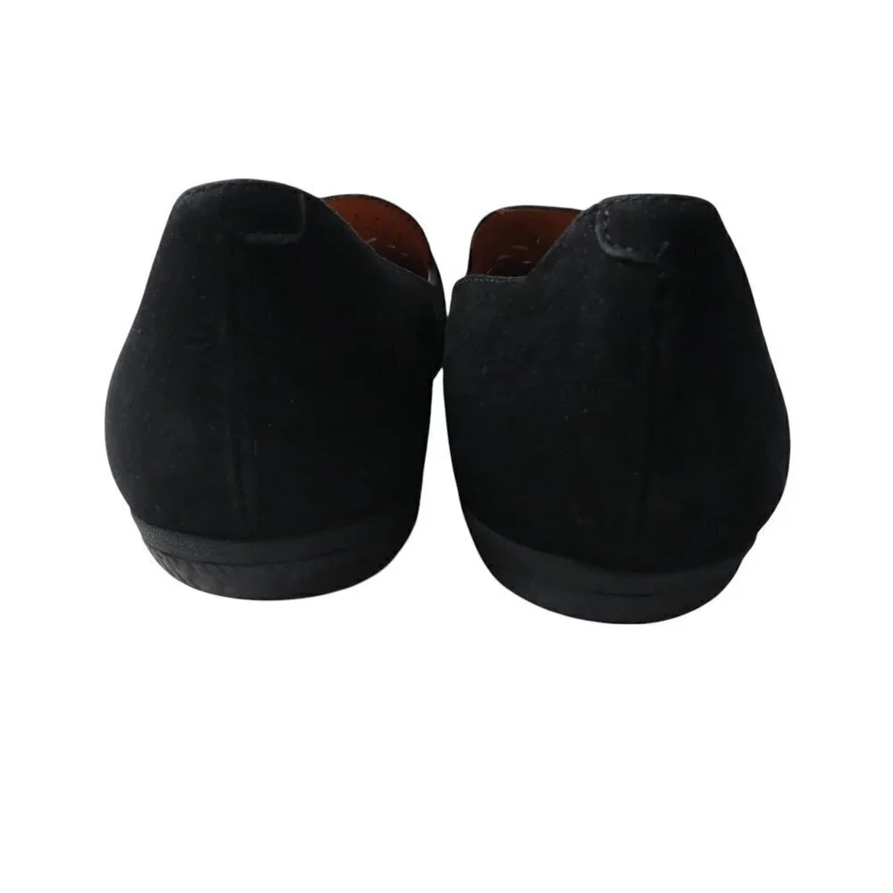 Gentle Souls Erica Black Leather Flats Loafers Womens 7